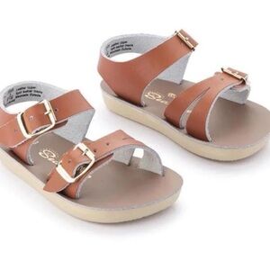 Salt Water Sandals by Hoy Tan Leather Kids Sandals